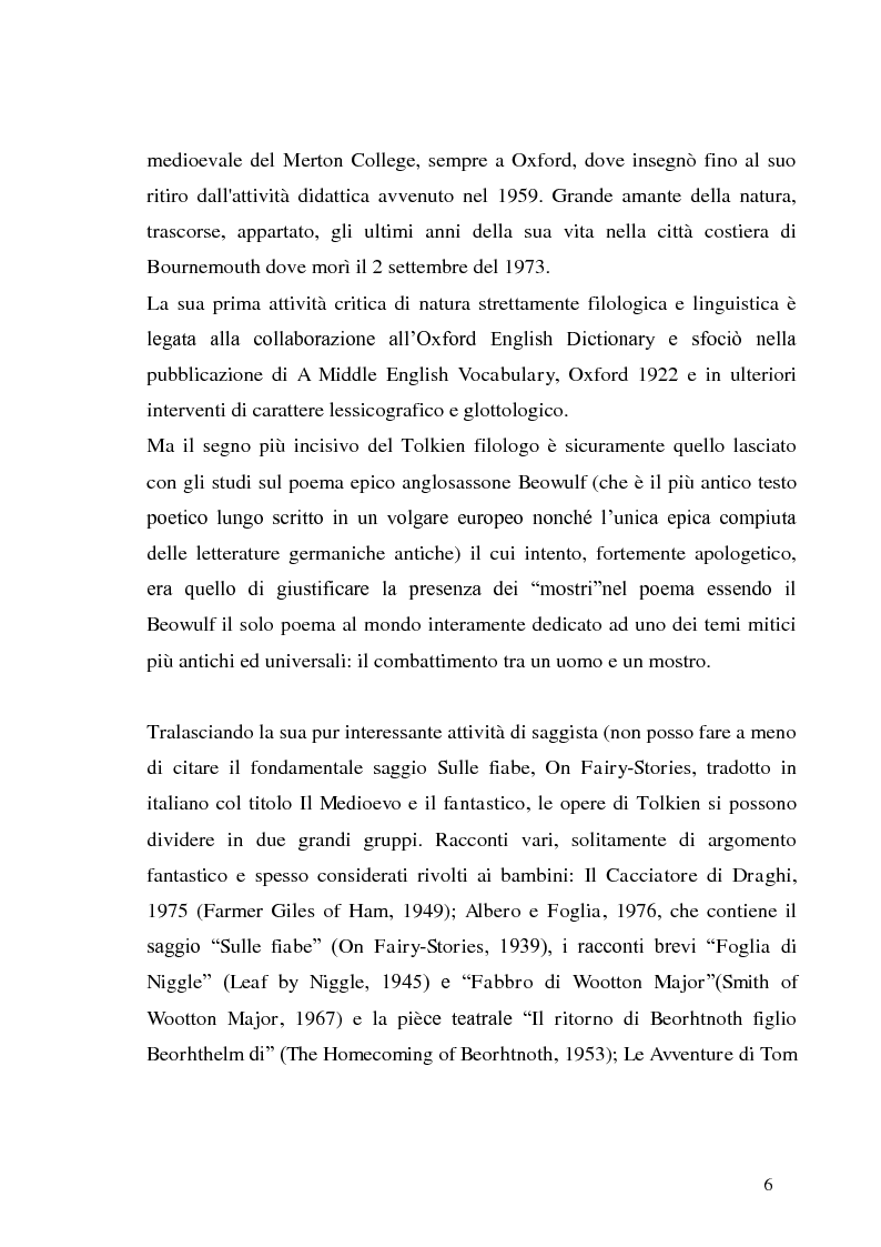Anteprima della tesi: J.R.R. Tolkien e l’epica omerica, Pagina 6