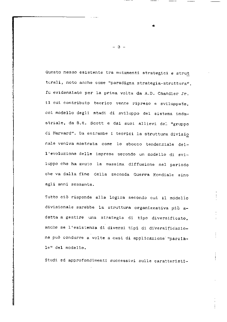 Anteprima della tesi: Problemi e prospettive del modello organizzativo divisionale, Pagina 4