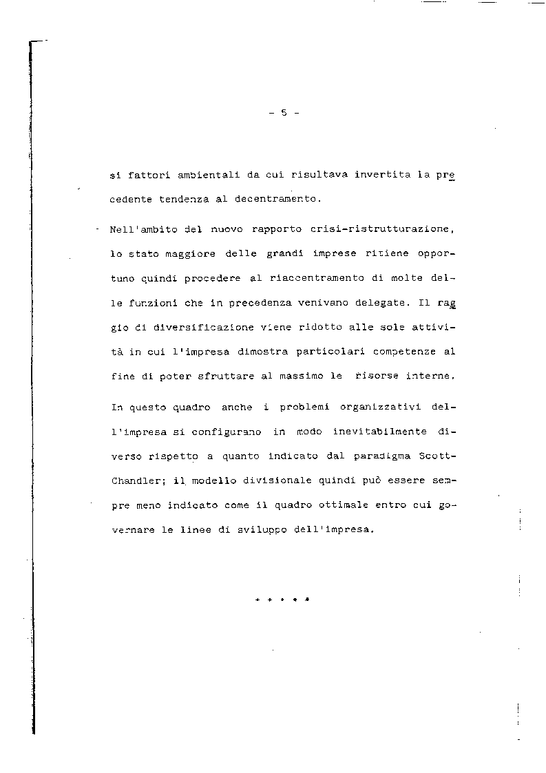 Anteprima della tesi: Problemi e prospettive del modello organizzativo divisionale, Pagina 6