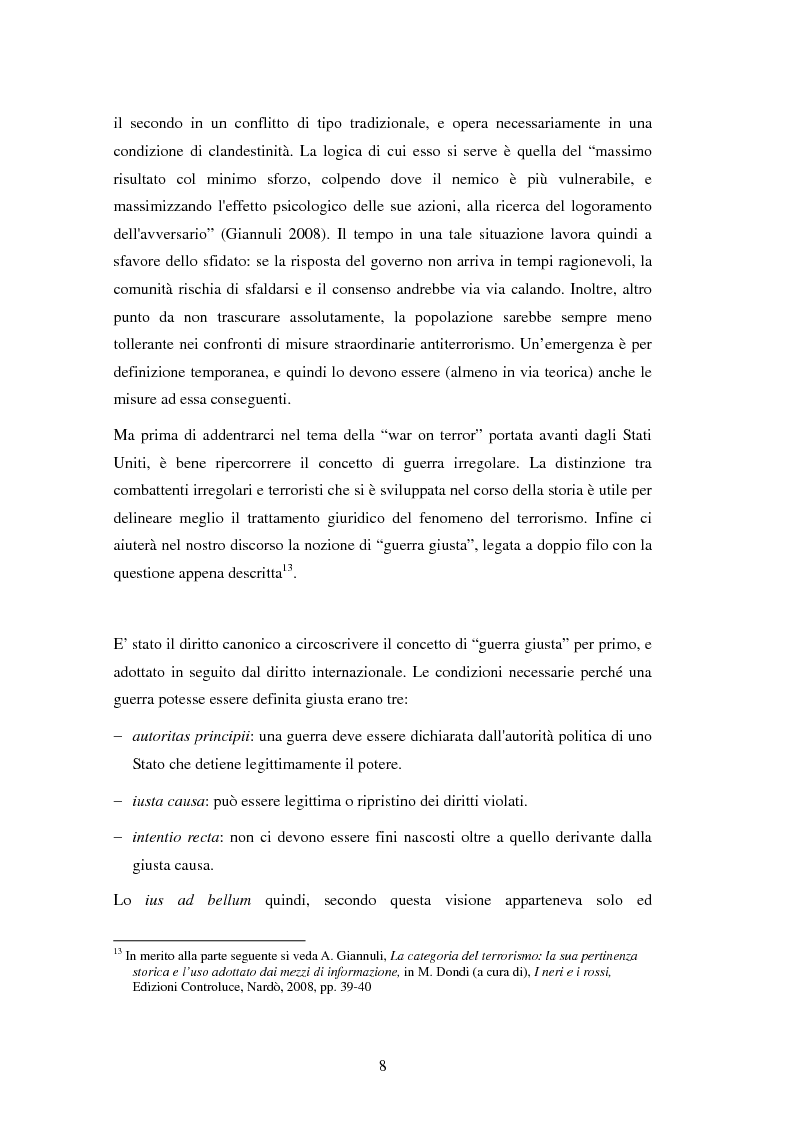 Anteprima della tesi: Le conseguenze della legislazione antiterrorismo sull'equilibrio tra i poteri nel sistema delle istituzioni americane., Pagina 4