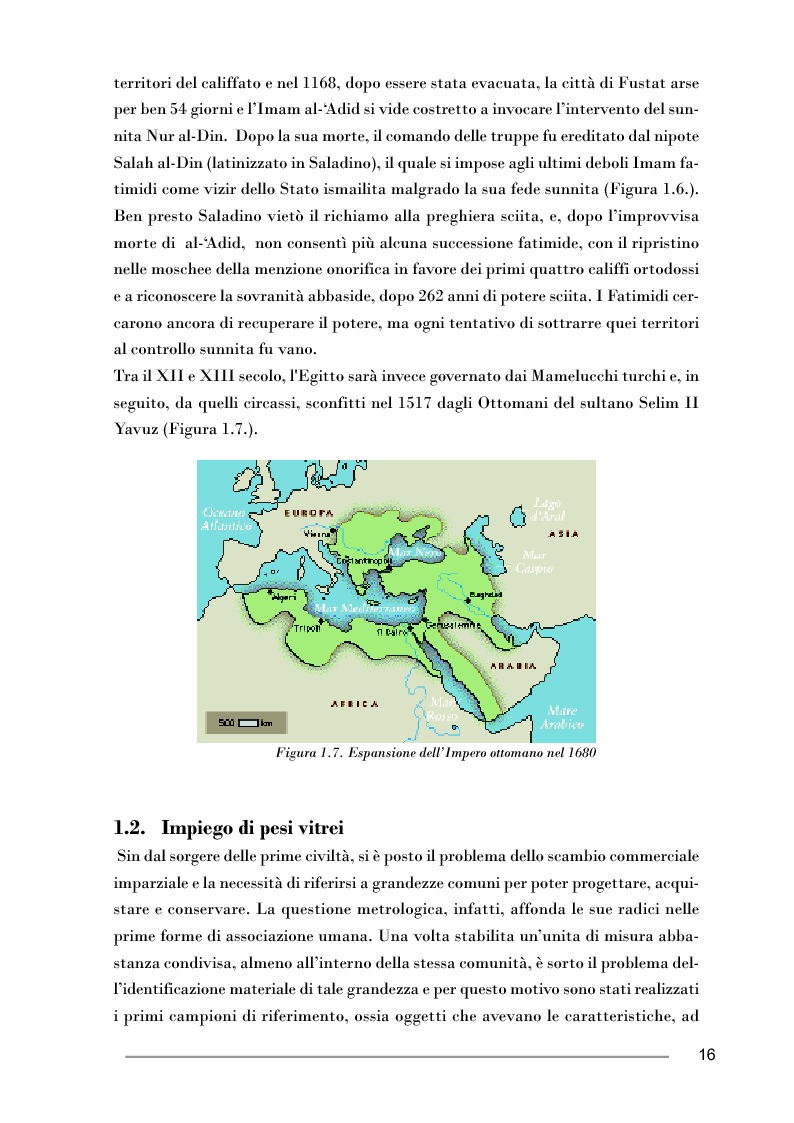 Anteprima della tesi: Studio di pesi in vetro di epoca fatimide mediante microspettroscopia di fluorescenza di raggi X, Pagina 11