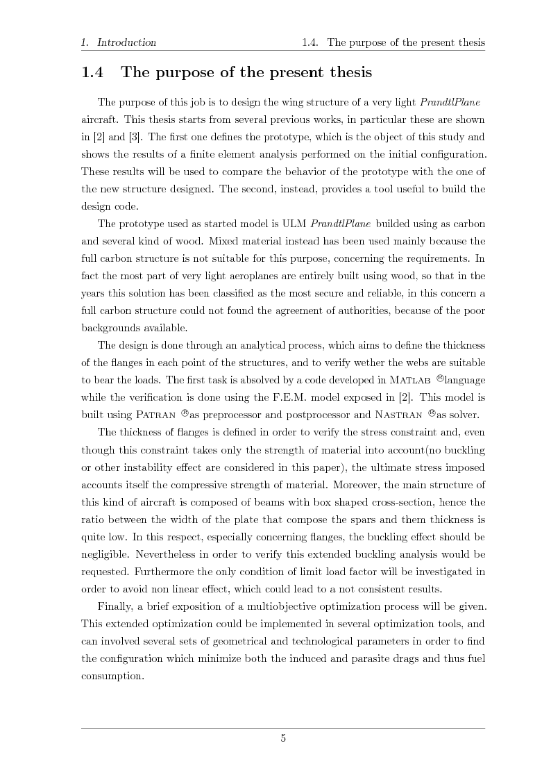 Anteprima della tesi: Structural design of a ULM PrandtlPlane wing system, Pagina 6