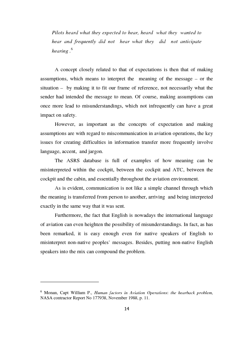 Anteprima della tesi: AIRSPEAK - The Importance of Effective Communication in Flight Safety, Pagina 4