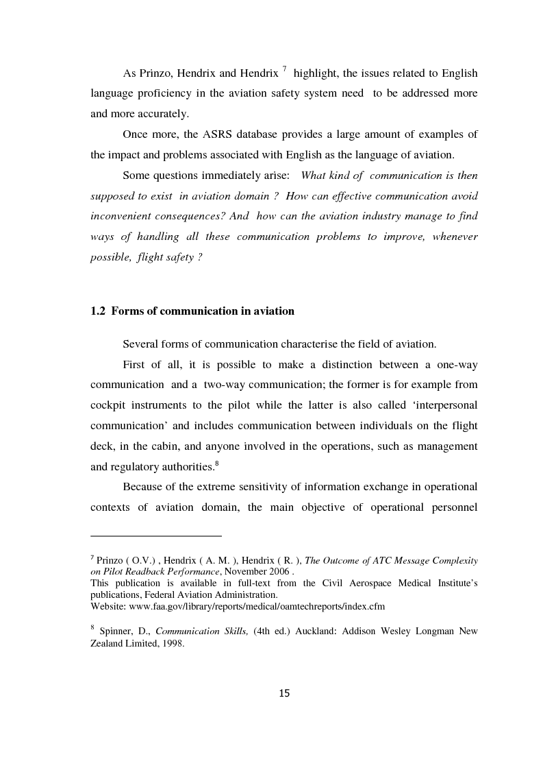 Anteprima della tesi: AIRSPEAK - The Importance of Effective Communication in Flight Safety, Pagina 5