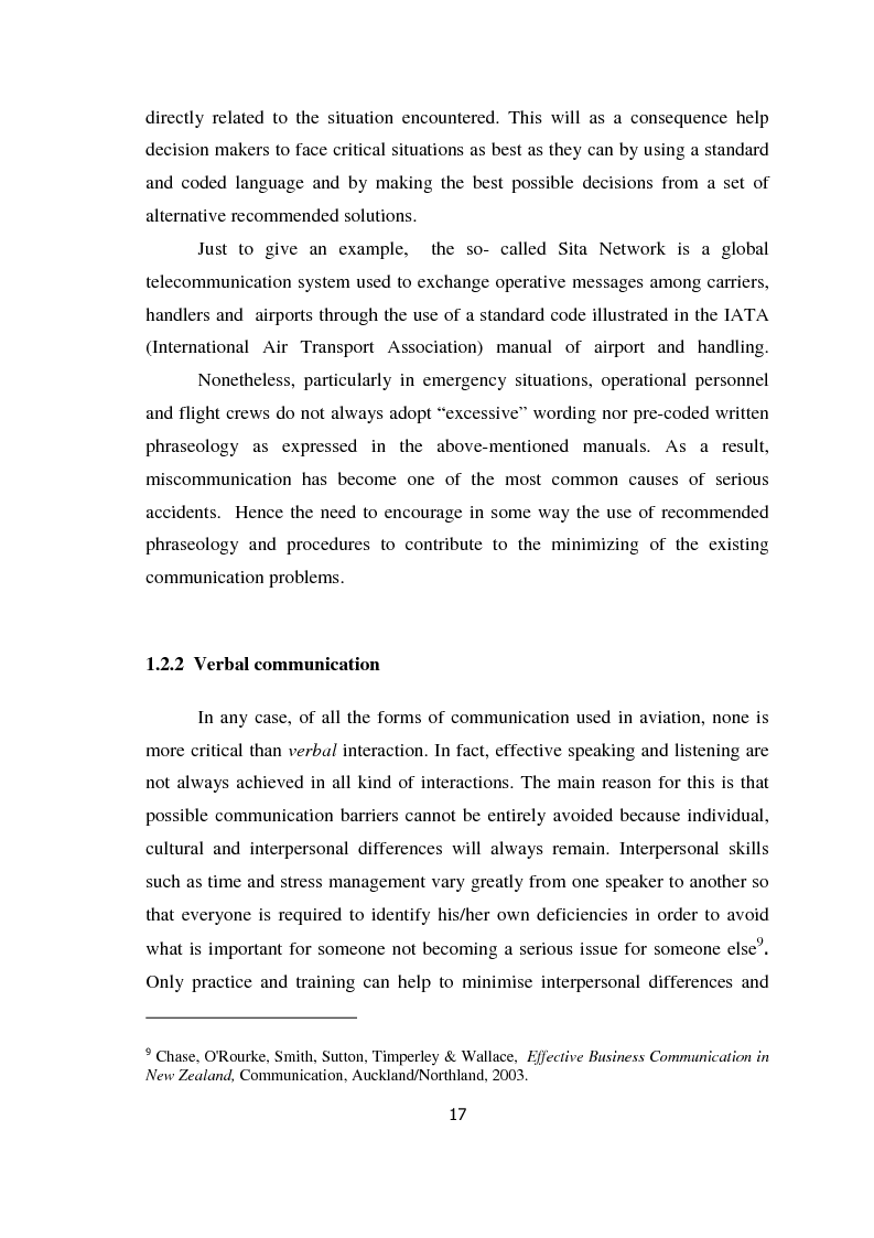 Anteprima della tesi: AIRSPEAK - The Importance of Effective Communication in Flight Safety, Pagina 7