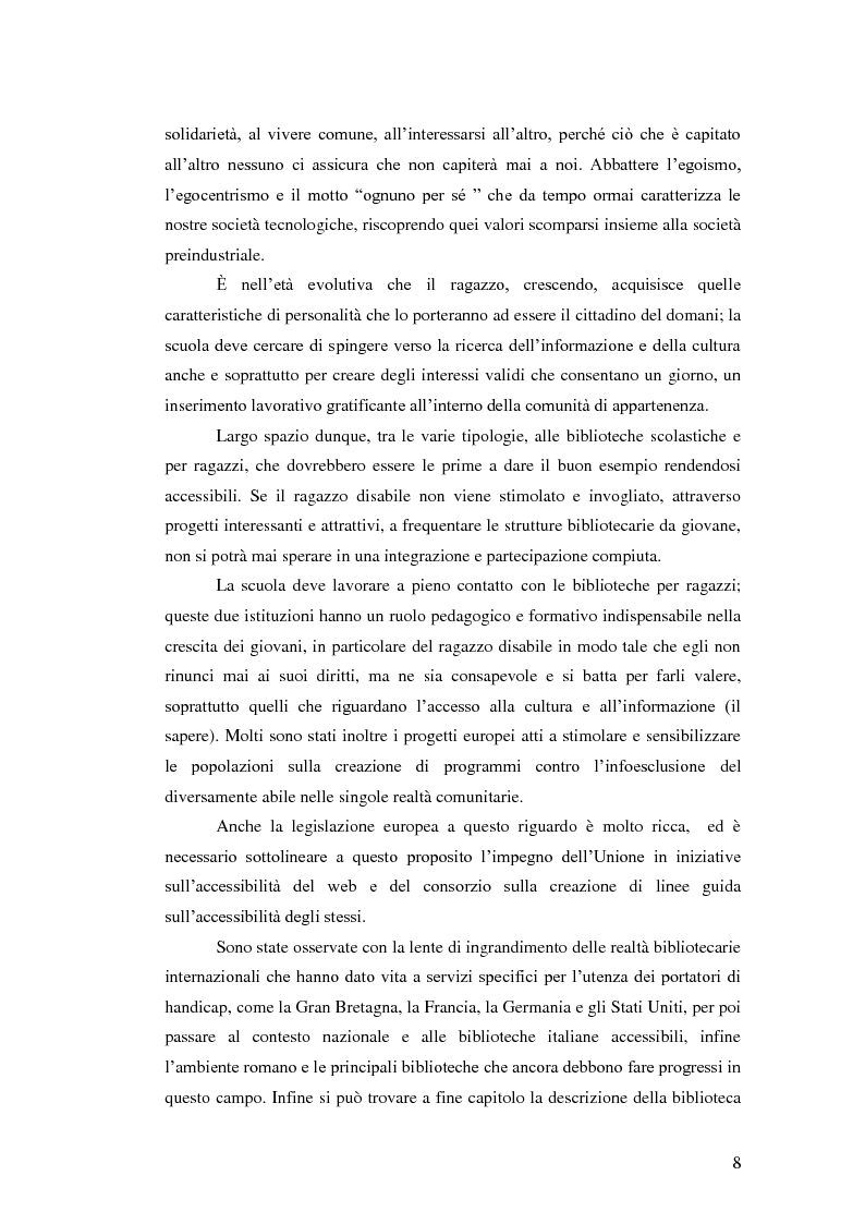 Anteprima della tesi: Biblioteca senza barriere: accessibilità per il disabile, Pagina 4