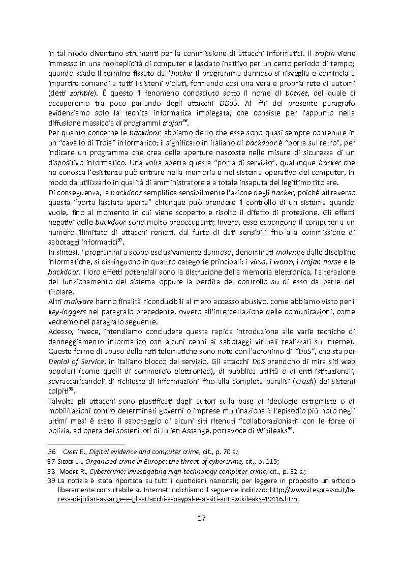 Anteprima della tesi: Cybercrime. Analisi empirica e normativa dei reati informatici. La cooperazione internazionale., Pagina 13