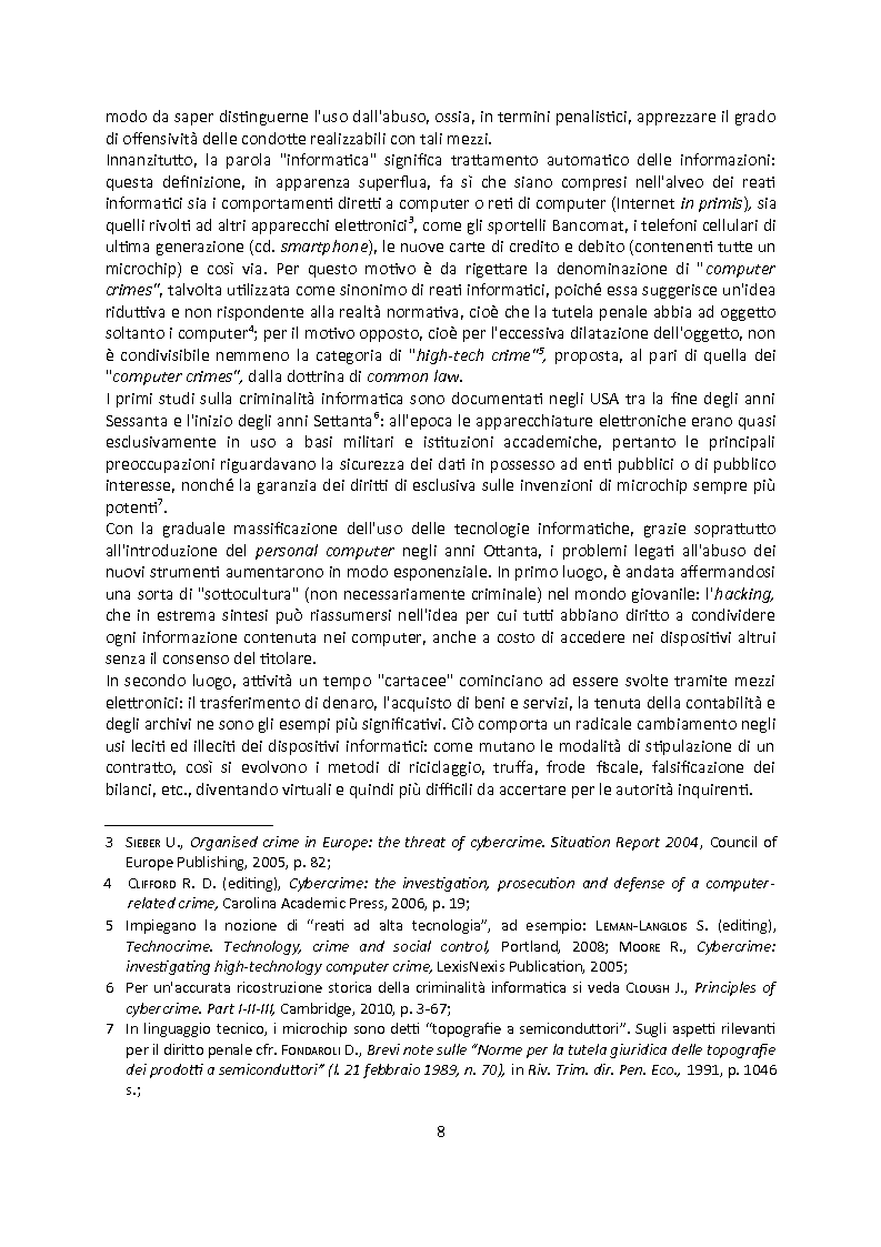 Anteprima della tesi: Cybercrime. Analisi empirica e normativa dei reati informatici. La cooperazione internazionale., Pagina 4