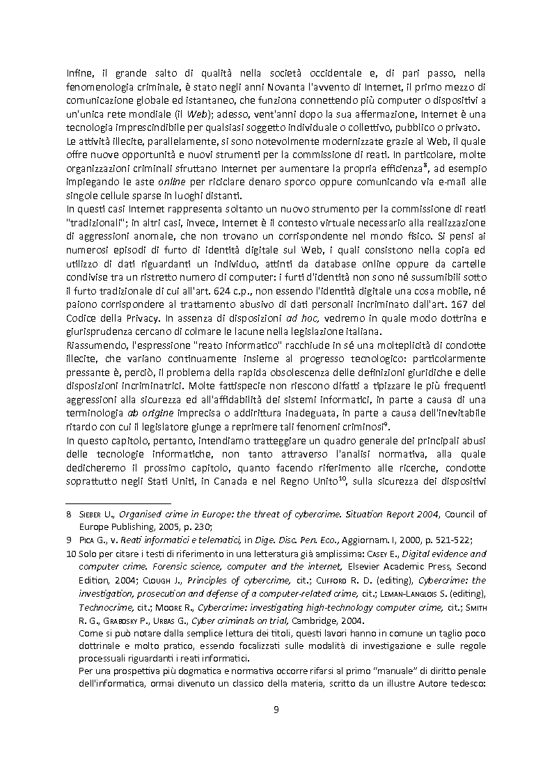 Anteprima della tesi: Cybercrime. Analisi empirica e normativa dei reati informatici. La cooperazione internazionale., Pagina 5