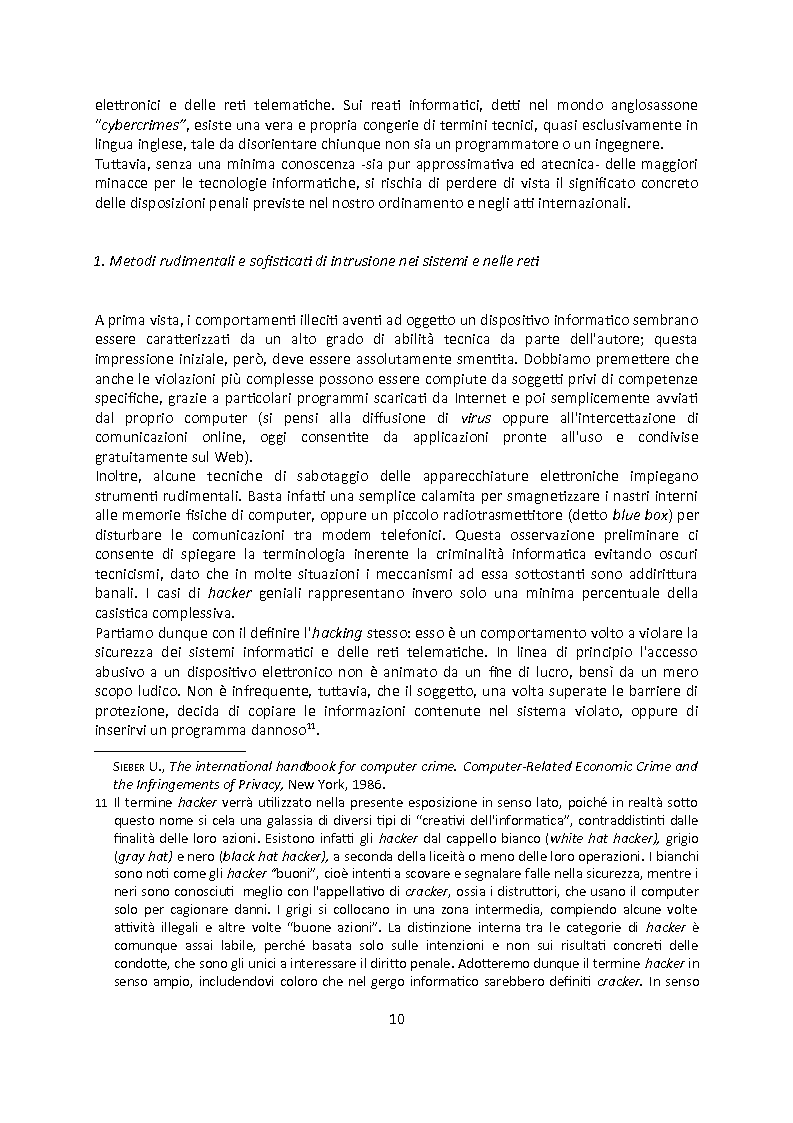 Anteprima della tesi: Cybercrime. Analisi empirica e normativa dei reati informatici. La cooperazione internazionale., Pagina 6