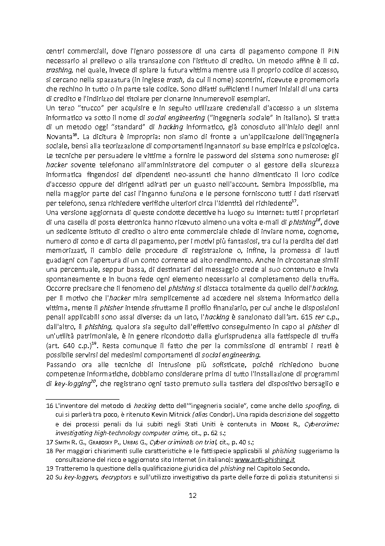 Anteprima della tesi: Cybercrime. Analisi empirica e normativa dei reati informatici. La cooperazione internazionale., Pagina 8