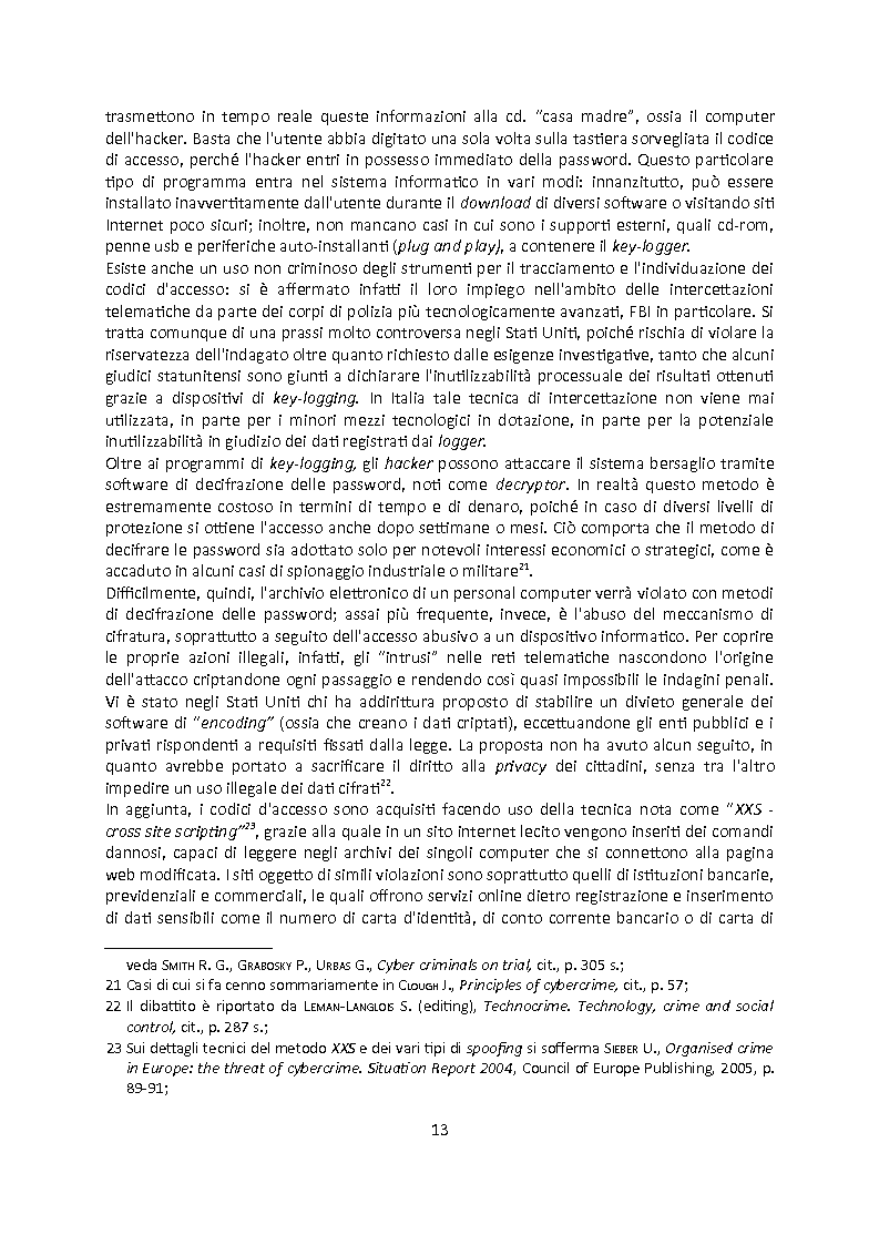 Anteprima della tesi: Cybercrime. Analisi empirica e normativa dei reati informatici. La cooperazione internazionale., Pagina 9
