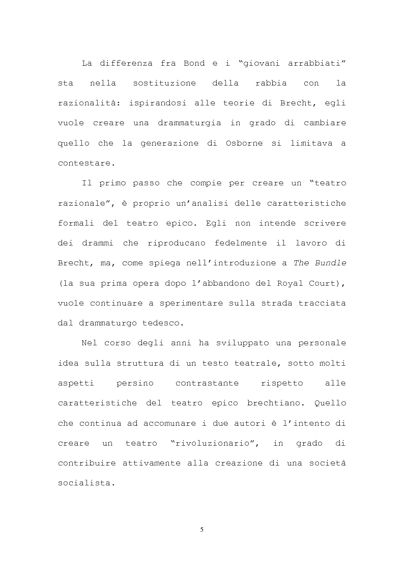 Anteprima della tesi: La più recente produzione teatrale di Edward Bond, Pagina 5