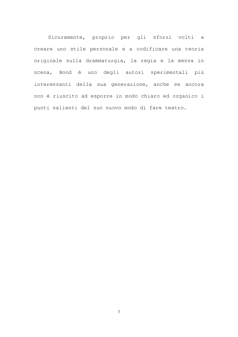 Anteprima della tesi: La più recente produzione teatrale di Edward Bond, Pagina 7