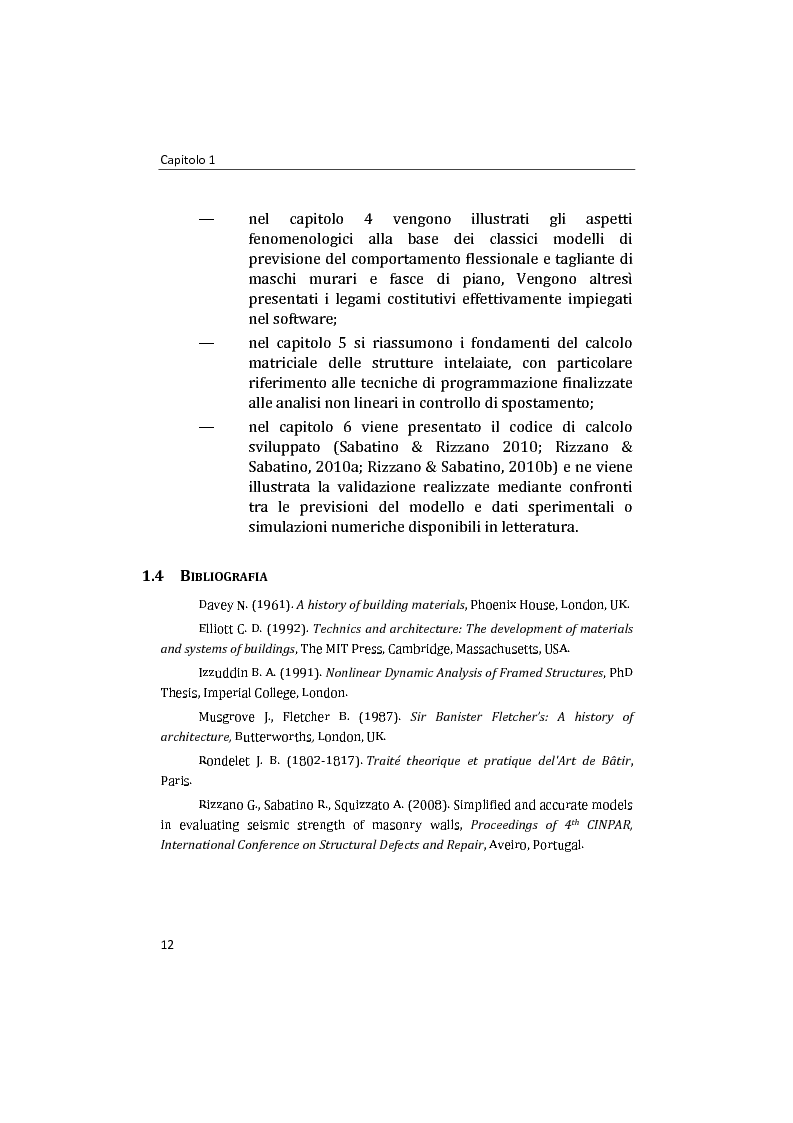 Anteprima della tesi: Analisi non lineare di pareti murarie sotto azioni orizzontali: modellazione a telaio Equivalente, Pagina 13