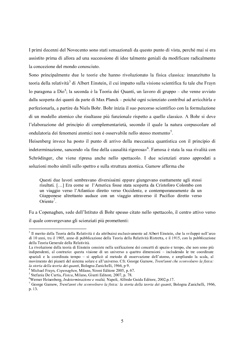 Anteprima della tesi: ''Copenhagen''di Michael Frayn: scienza, storiografia e linguaggi settoriali a teatro, Pagina 4