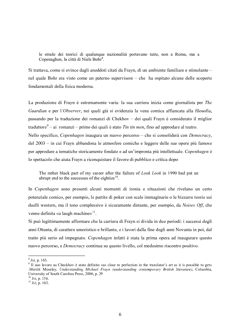Anteprima della tesi: ''Copenhagen''di Michael Frayn: scienza, storiografia e linguaggi settoriali a teatro, Pagina 5