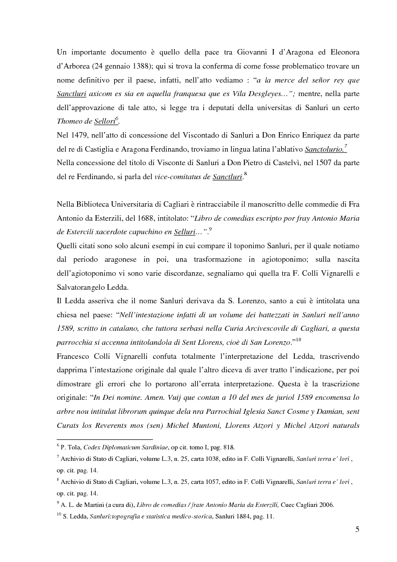 Anteprima della tesi: Dalla pace alla battaglia di Sanluri (1355-1409). Fonti documentarie e cronachistiche, Pagina 4