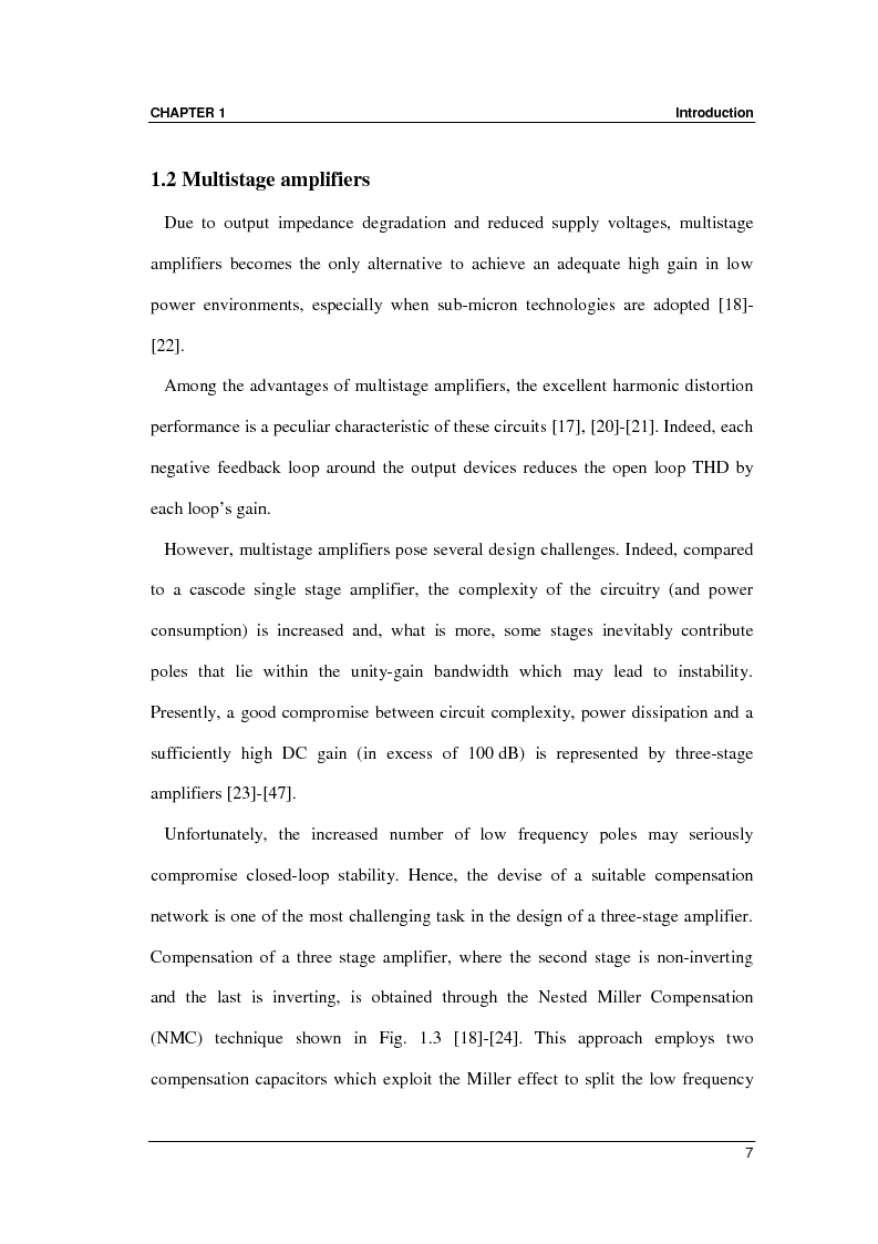Anteprima della tesi: Nested Miller Compensation topologies: analysis, comparison, design and new solutions, Pagina 10