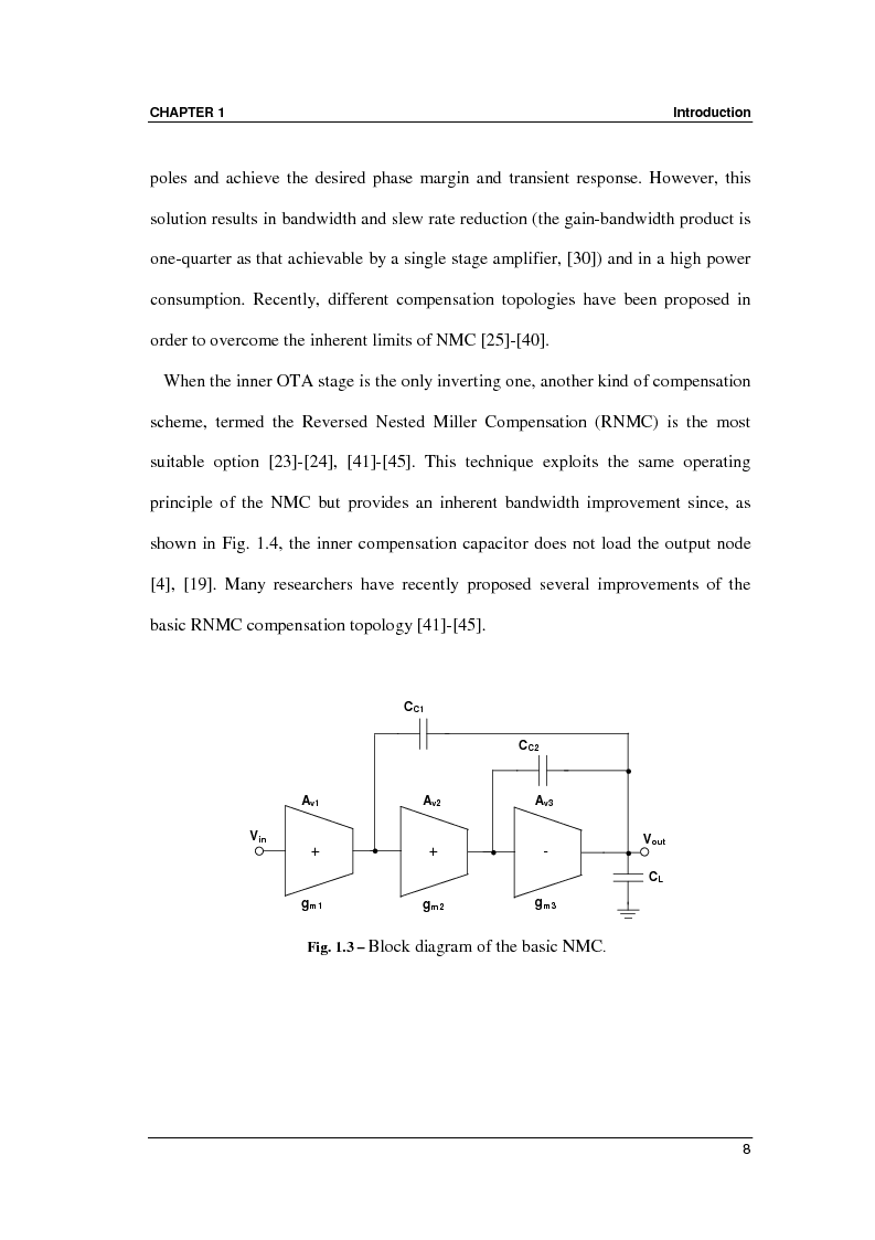 Anteprima della tesi: Nested Miller Compensation topologies: analysis, comparison, design and new solutions, Pagina 11