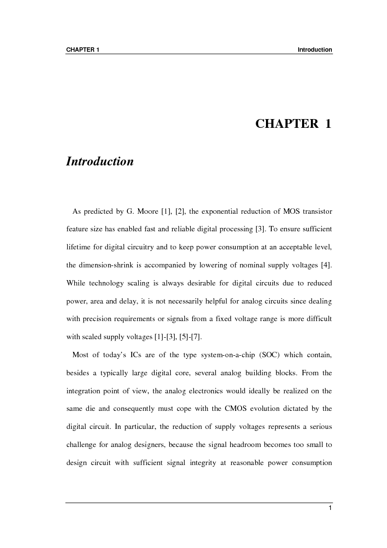 Anteprima della tesi: Nested Miller Compensation topologies: analysis, comparison, design and new solutions, Pagina 4