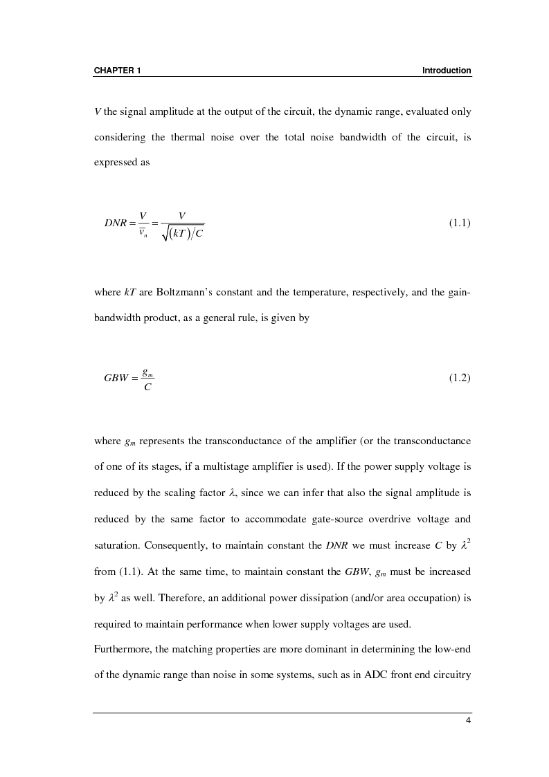 Anteprima della tesi: Nested Miller Compensation topologies: analysis, comparison, design and new solutions, Pagina 7