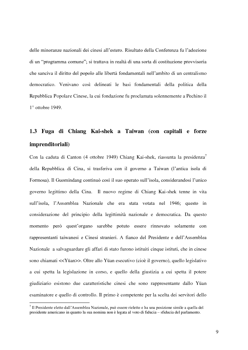 Anteprima della tesi: Taiwan: indipendenza o unificazione con la Cina. Una questione ancora irrisolta., Pagina 10