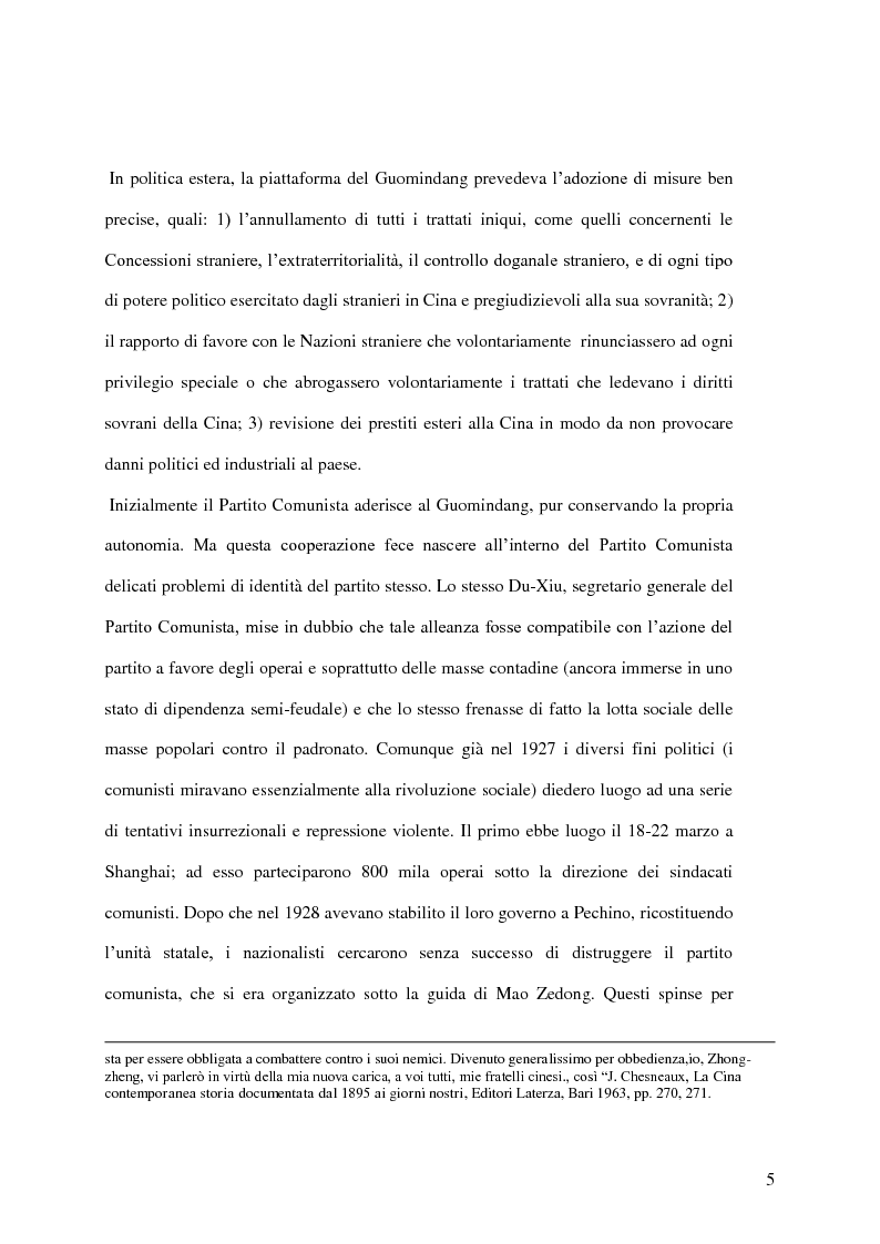 Anteprima della tesi: Taiwan: indipendenza o unificazione con la Cina. Una questione ancora irrisolta., Pagina 6