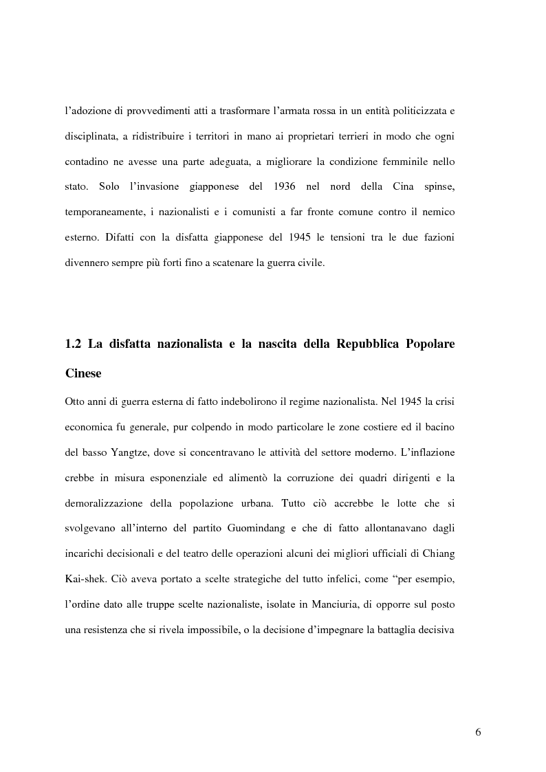 Anteprima della tesi: Taiwan: indipendenza o unificazione con la Cina. Una questione ancora irrisolta., Pagina 7