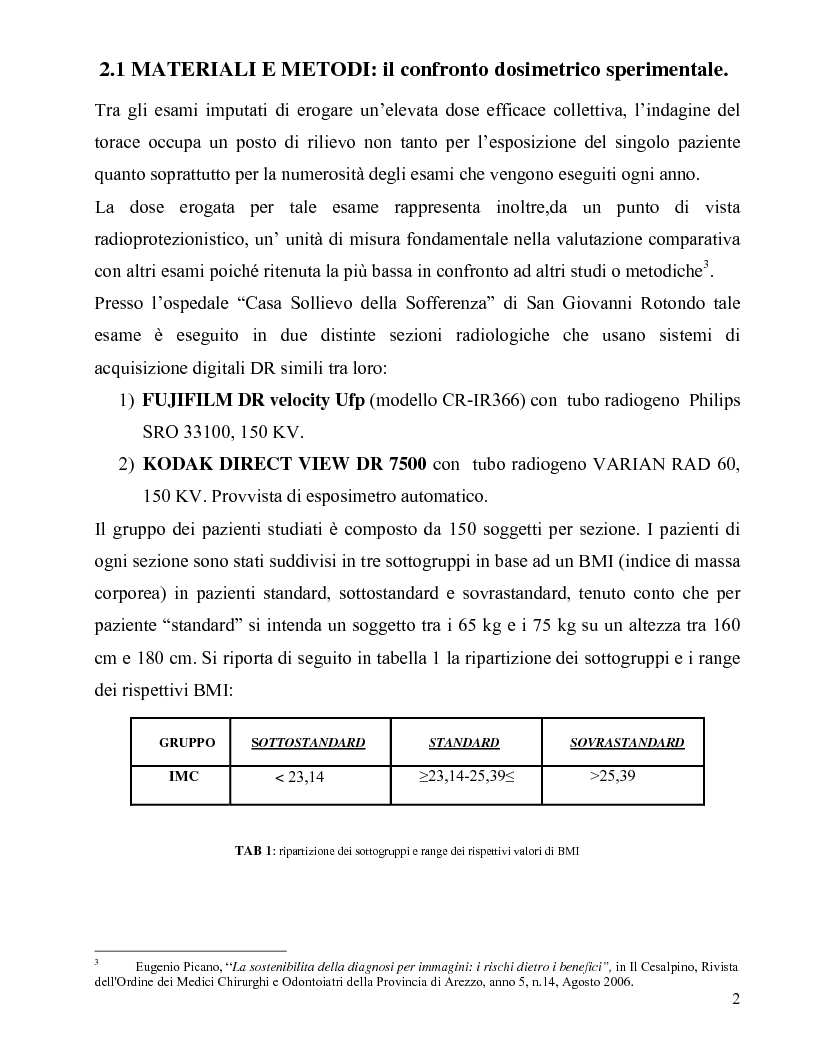 Anteprima della tesi: Sistemi digitali: indagine sperimentale sulle variazioni dosimetriche, Pagina 3