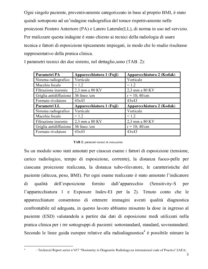 Anteprima della tesi: Sistemi digitali: indagine sperimentale sulle variazioni dosimetriche, Pagina 4