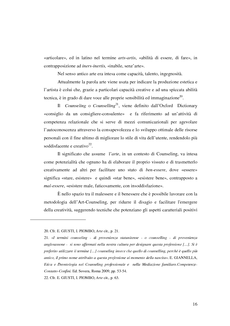 Anteprima della tesi: L'Arte e L'Espressività nel programma educativo e terapeutico di una comunità per minori e adolescenti, Pagina 10
