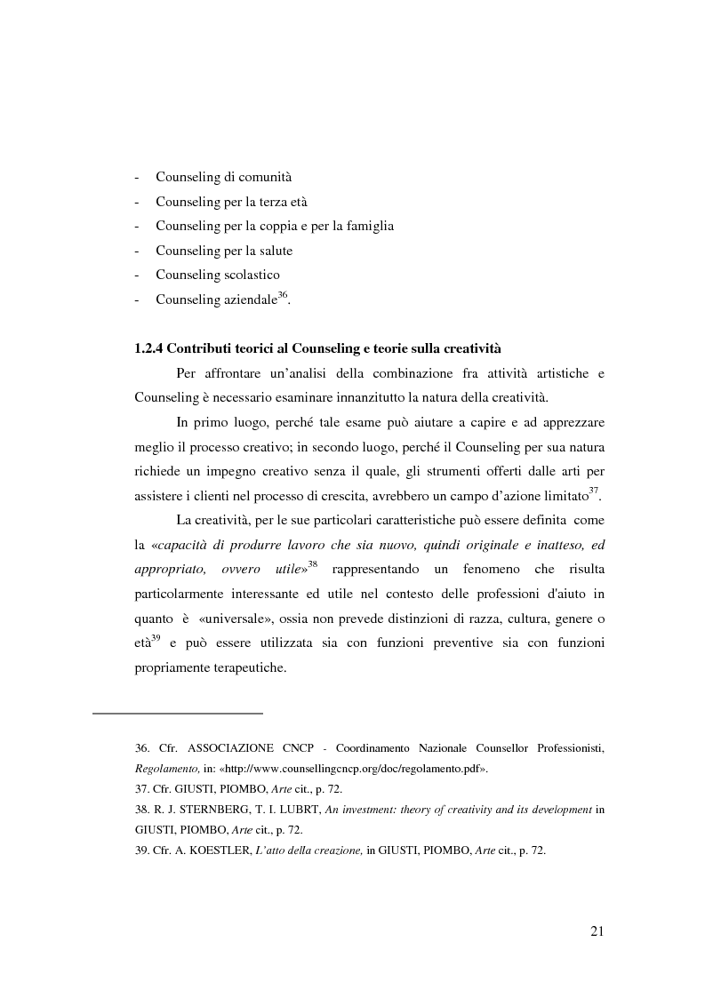 Anteprima della tesi: L'Arte e L'Espressività nel programma educativo e terapeutico di una comunità per minori e adolescenti, Pagina 15