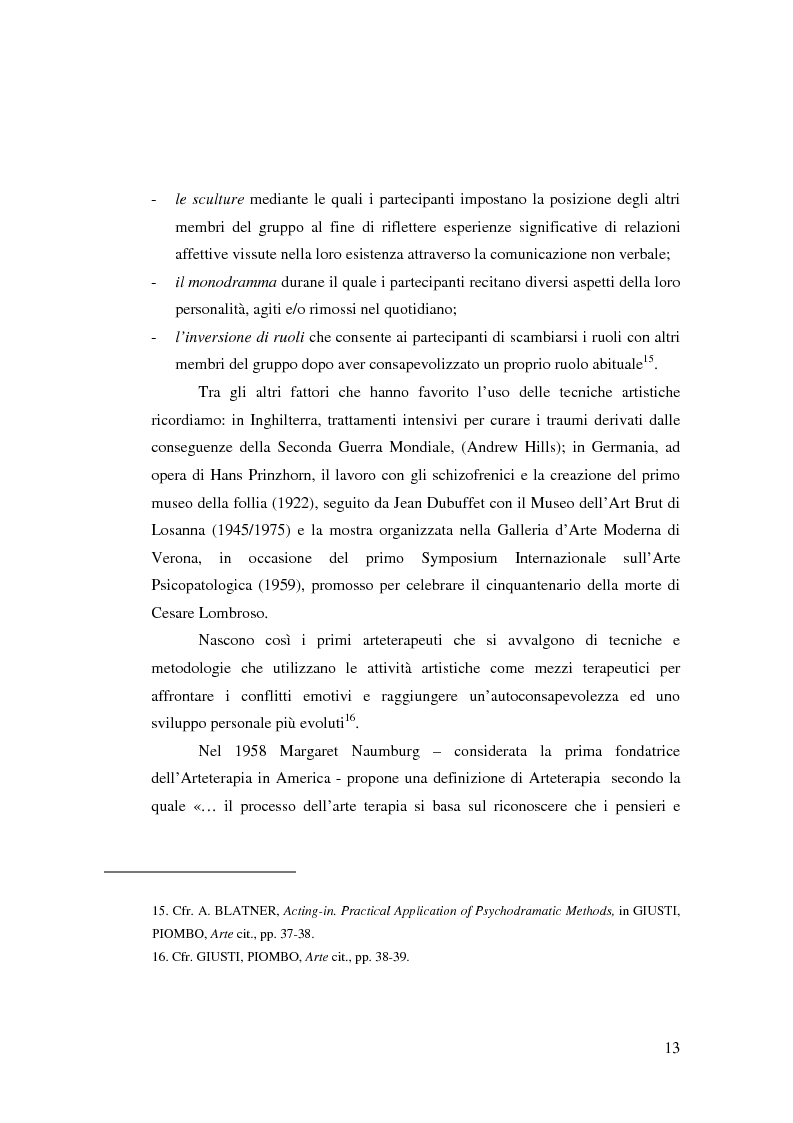 Anteprima della tesi: L'Arte e L'Espressività nel programma educativo e terapeutico di una comunità per minori e adolescenti, Pagina 7