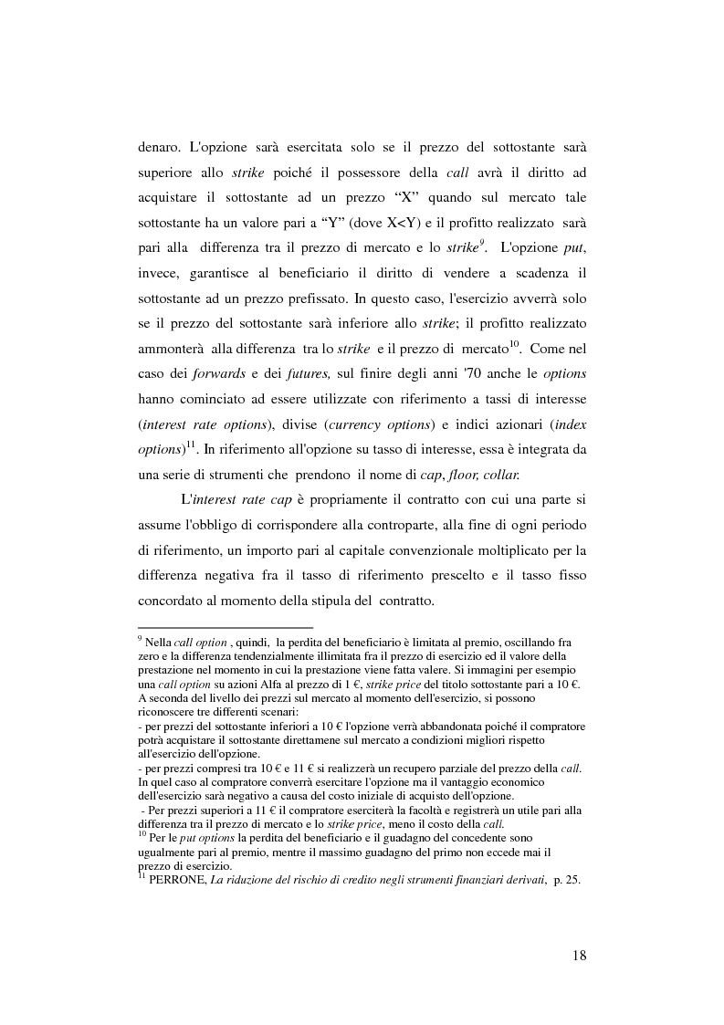 Anteprima della tesi: Gli strumenti finanziari derivati: profili strutturali e funzionali., Pagina 13