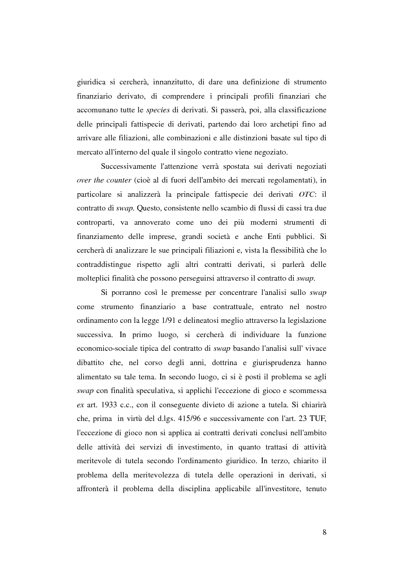 Anteprima della tesi: Gli strumenti finanziari derivati: profili strutturali e funzionali., Pagina 3