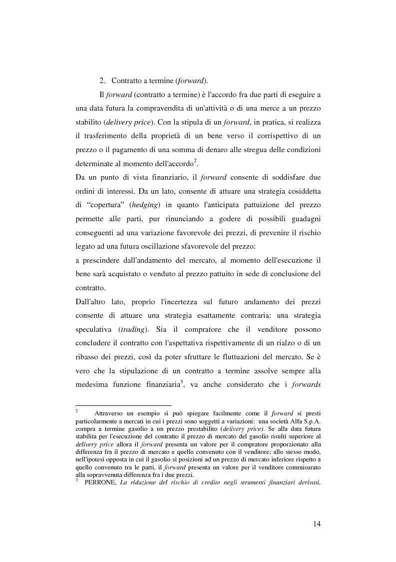 Anteprima della tesi: Gli strumenti finanziari derivati: profili strutturali e funzionali., Pagina 9