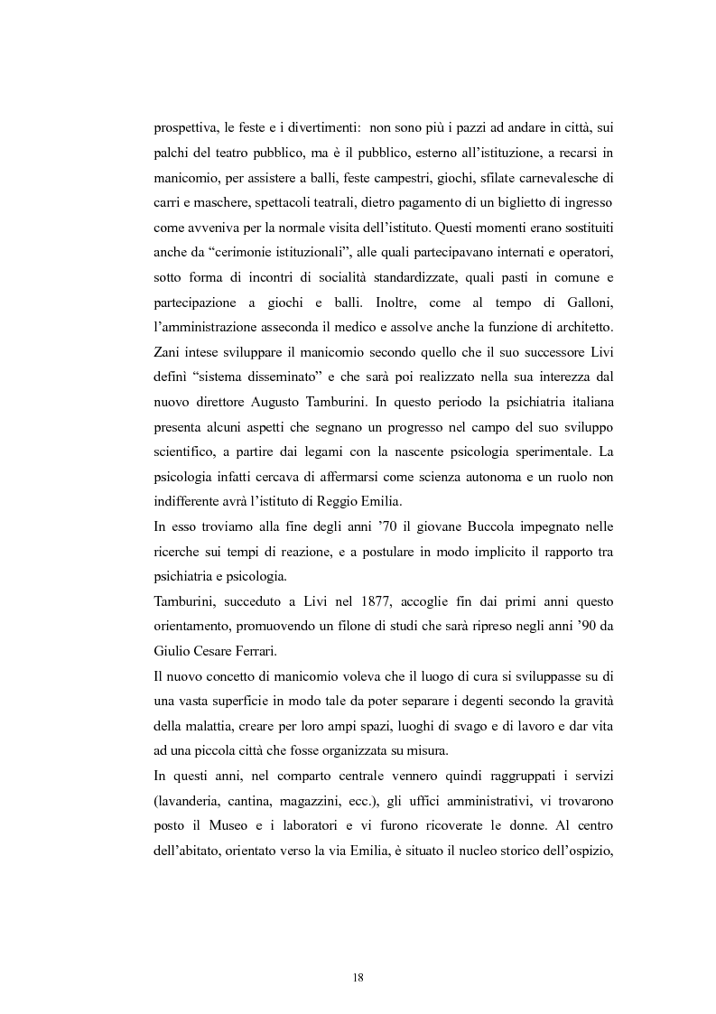 Estratto dalla tesi: Per la storia della psichiatria: istituzionalizzazione e dibattito scientifico