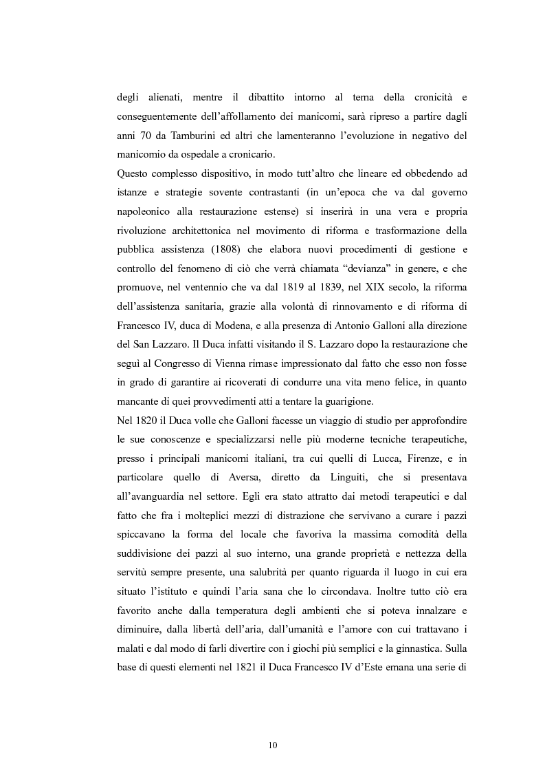 Anteprima della tesi: Per la storia della psichiatria: istituzionalizzazione e dibattito scientifico, Pagina 9