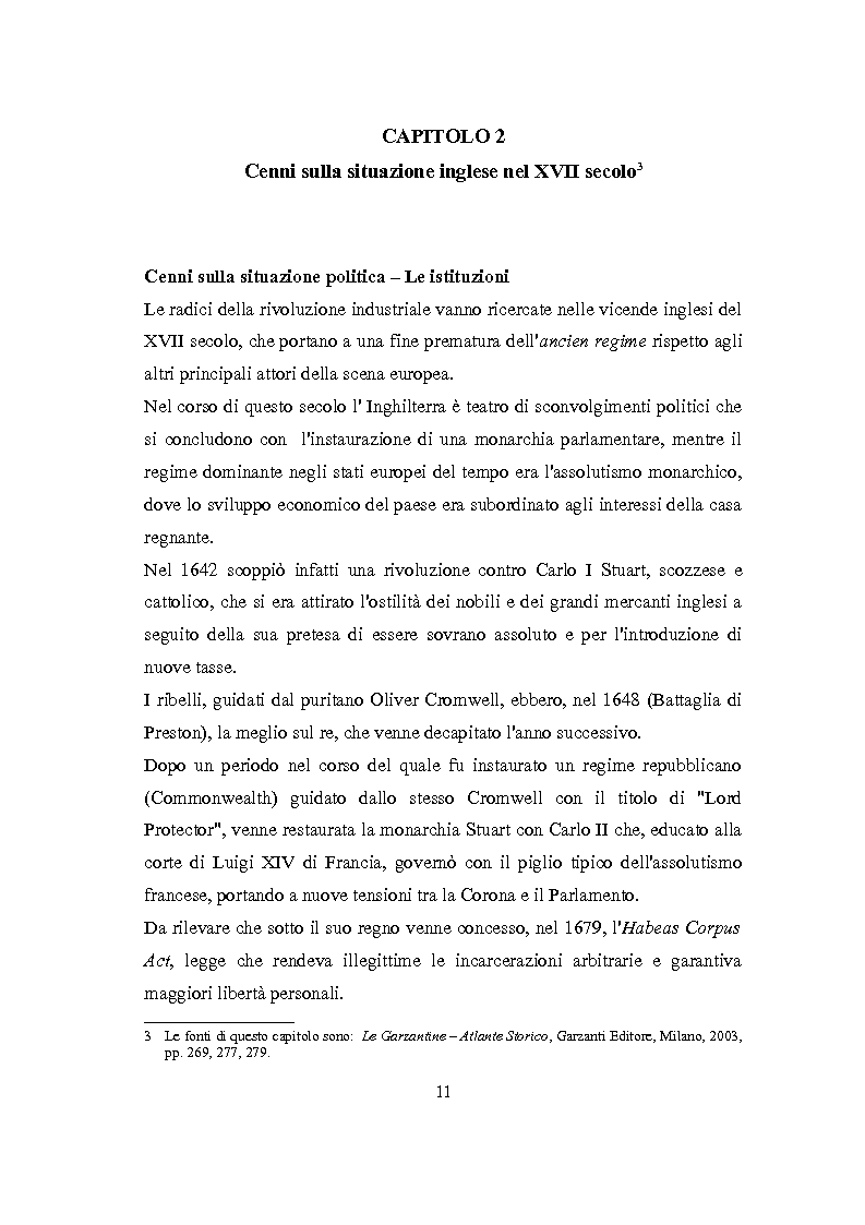 Anteprima della tesi: La Rivoluzione Industriale inglese. Variabili economiche e dibattito storiografico, Pagina 7