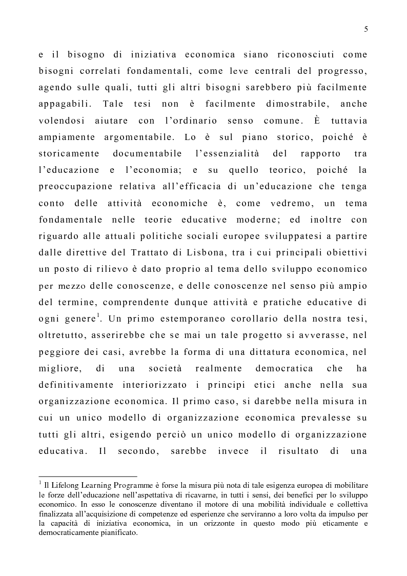 Anteprima della tesi: Educazione ed economia. Proposte per il progresso sociale, Pagina 3