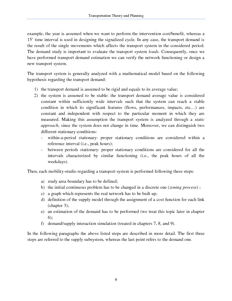 Anteprima della tesi: Transportation Theory and Planning, Pagina 10