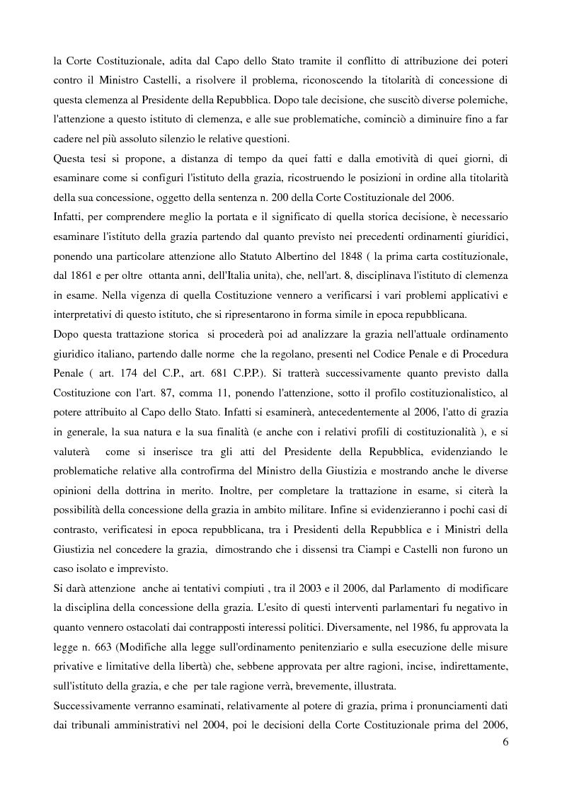 Anteprima della tesi: Il potere di grazia del Presidente della Repubblica, Pagina 3