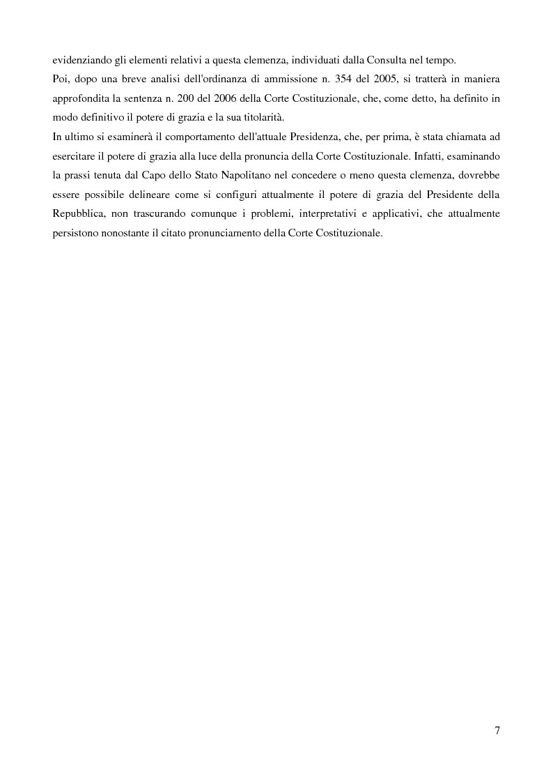 Anteprima della tesi: Il potere di grazia del Presidente della Repubblica, Pagina 4