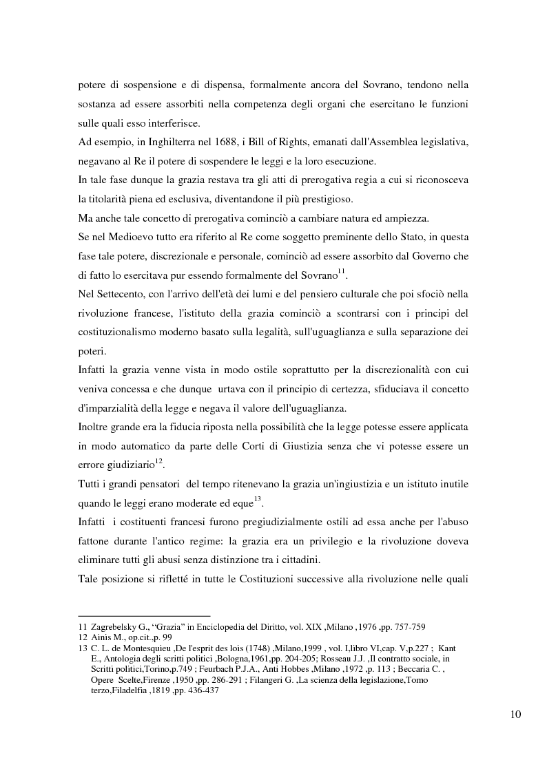 Anteprima della tesi: Il potere di grazia del Presidente della Repubblica, Pagina 7