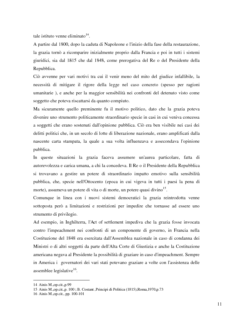 Anteprima della tesi: Il potere di grazia del Presidente della Repubblica, Pagina 8