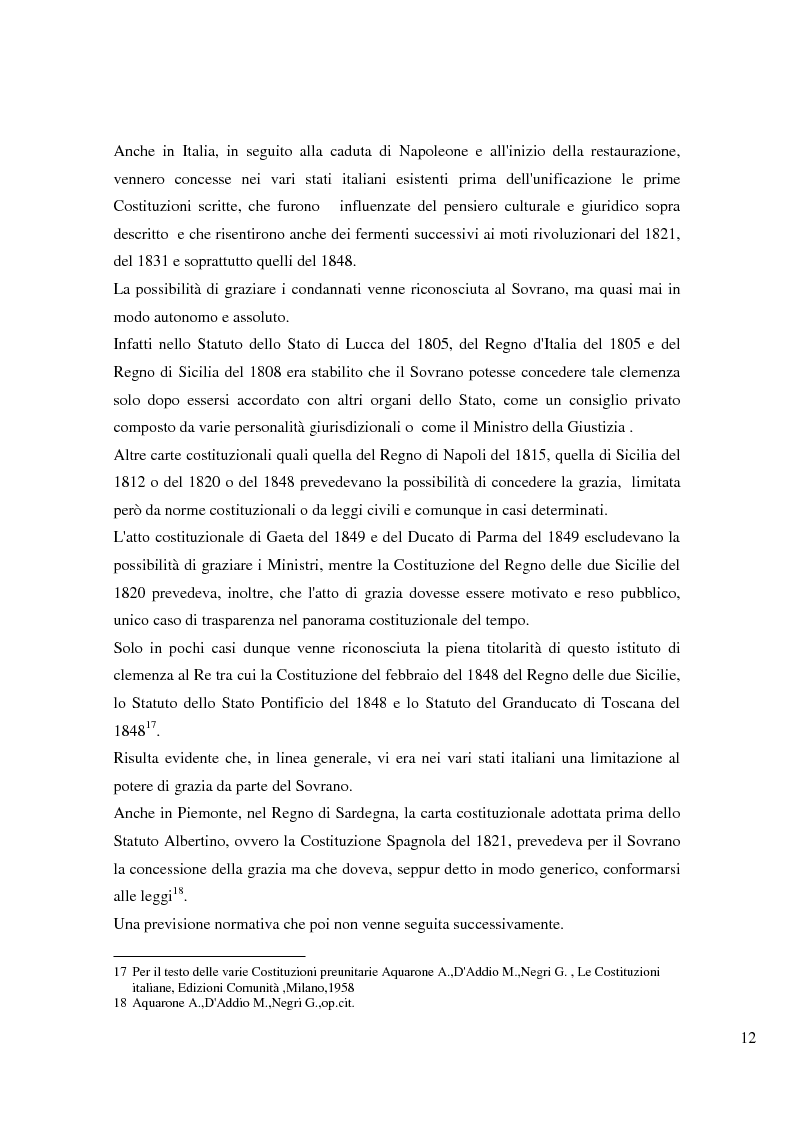 Anteprima della tesi: Il potere di grazia del Presidente della Repubblica, Pagina 9