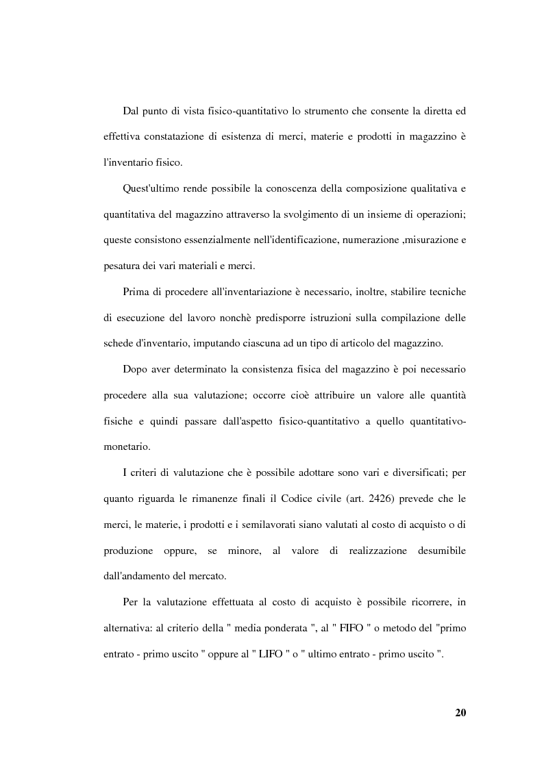 Anteprima della tesi: La revisione delle rimanenze nel bilancio d'esercizio, Pagina 3
