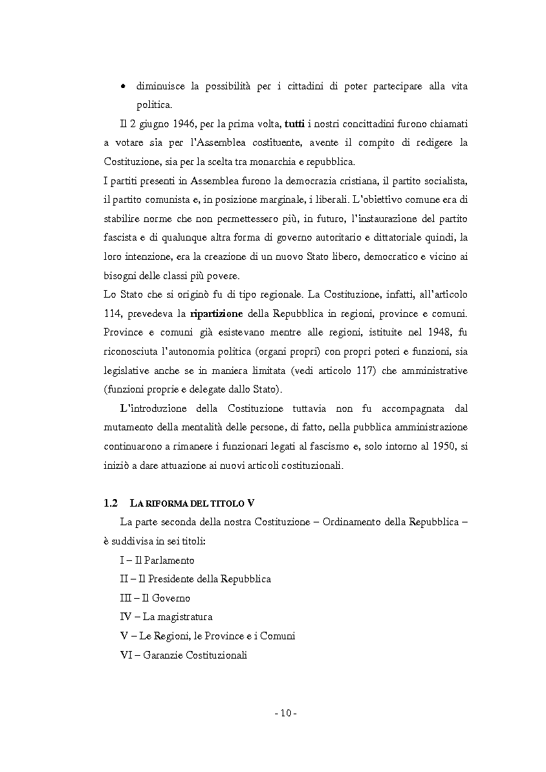 Anteprima della tesi: La relazione previsionale e programmatica. Caratteristiche teoriche e problemi di implementazione., Pagina 5