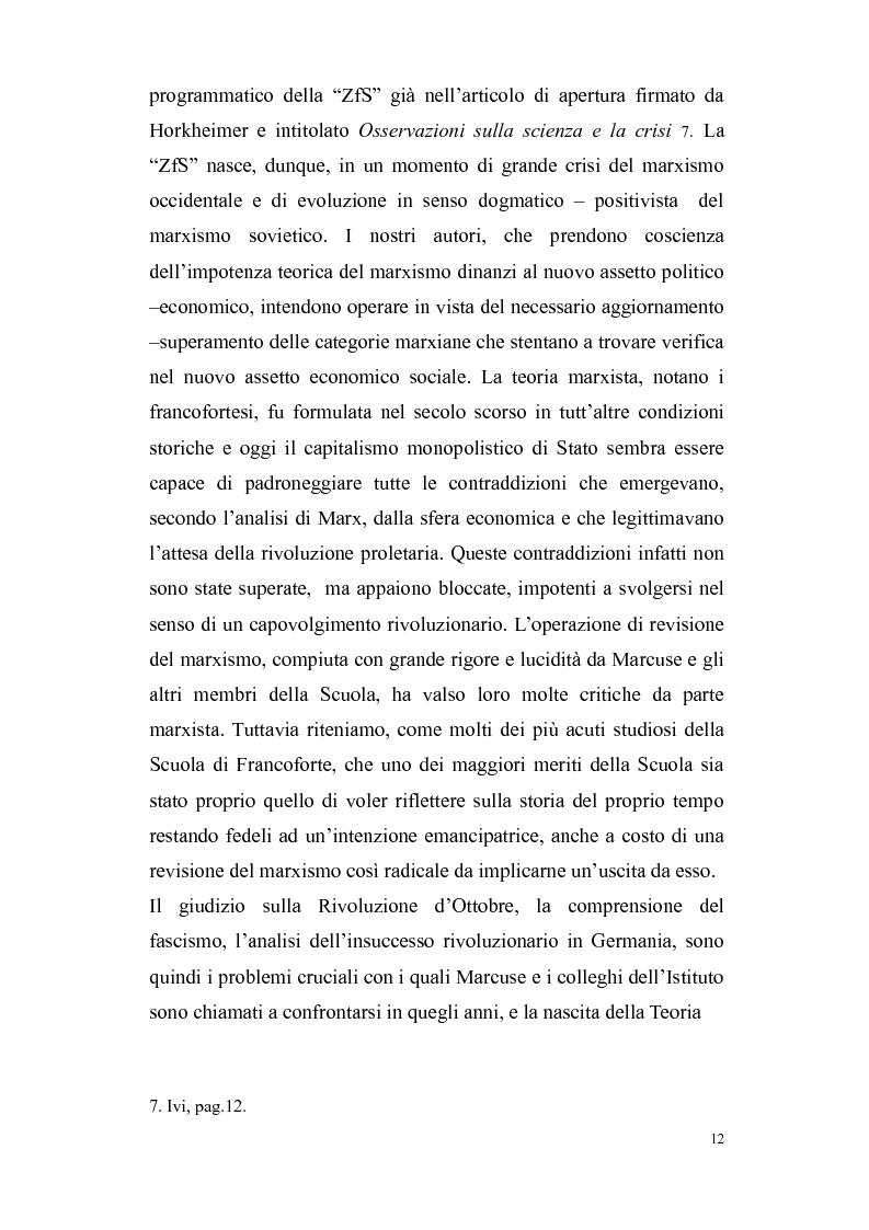 Anteprima della tesi: Herbert Marcuse, tra Marxismo e Teoria Critica , Pagina 9